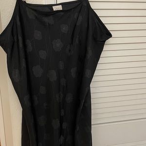 Black floral knee length dress